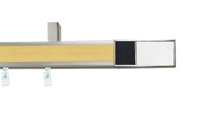 Karnisze apartamentowe sufitowe aveno pojedynczy 31x13mm Croco W/B Chrom mat - buk