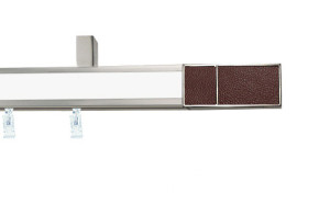 Karnisze apartamentowe sufitowe aveno pojedynczy 31x13mm Croco Wenge Chrom mat - biały