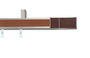 Karnisze apartamentowe sufitowe aveno pojedynczy 31x13mm Croco Wenge Chrom mat - calvados