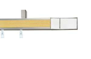 Karnisze apartamentowe sufitowe aveno pojedynczy 31x13mm Croco White Chrom mat - buk