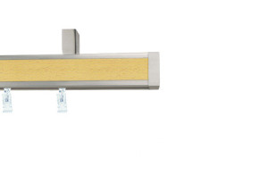 Karnisze apartamentowe sufitowe aveno pojedynczy 31x13mm Malibu Chrom mat - buk