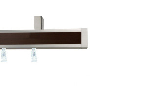 Karnisze apartamentowe sufitowe aveno pojedynczy 31x13mm Malibu Chrom mat - wenge