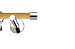 Karnisze Nowoczesne NEO Prestige pojedynczy 19mm Luna INOX - pinia