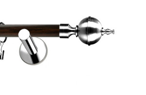 Karnisze Nowoczesne NEO Prestige pojedynczy 19mm Roxy INOX - wenge