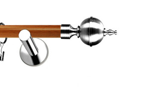 Karnisze Nowoczesne NEO Prestige pojedynczy 19mm Roxy INOX - calvados