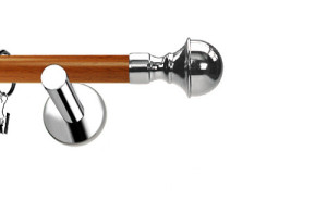 Karnisze Nowoczesne NEO Prestige pojedynczy 19mm Bella INOX - calvados