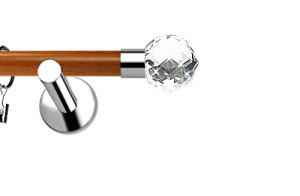 Karnisze Nowoczesne NEO Prestige pojedynczy 19mm Beluna Crystal INOX - calvados