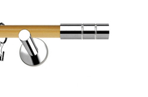 Karnisze Nowoczesne NEO Prestige pojedynczy 19mm Cylinder INOX - pinia