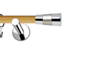 Karnisze Nowoczesne NEO Prestige pojedynczy 19mm Doris INOX - pinia