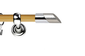 Karnisz Metalowy Prestige pojedynczy 19mm Falko INOX - pinia