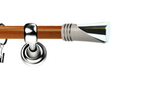 Karnisz Metalowy Prestige pojedynczy 19mm Loca INOX - calvados