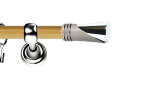 Karnisz Metalowy Prestige pojedynczy 19mm Loca INOX - pinia