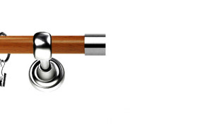 Karnisz Metalowy Prestige pojedynczy 19mm Luna INOX - calvados