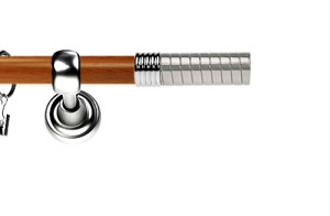 Karnisz Metalowy Prestige pojedynczy 19mm Optima INOX - calvados