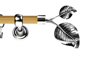 Karnisz Metalowy Prestige pojedynczy 19mm Sorento INOX - pinia