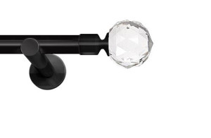 Karnisz nowoczesny NEO pojedynczy 25mm Beluna Crystal czarny