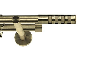 Karnisz nowoczesny NEO podwójny 16/16mm Dakota antyk mosiądz