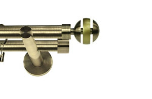 Karnisz nowoczesny NEO podwójny 16/16mm Glory antyk mosiądz