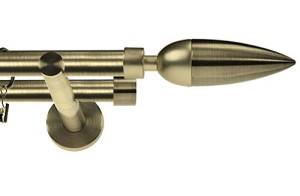 Karnisz nowoczesny NEO podwójny 16/16mm Kazur antyk mosiądz