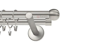 Karnisz nowoczesny NEO podwójny 16/16mm Kula chrom mat