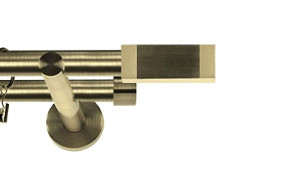 Karnisz nowoczesny NEO podwójny 16/16mm Salerno antyk mosiądz