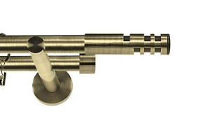 Karnisz nowoczesny NEO podwójny 16/16mm Salsa antyk mosiądz