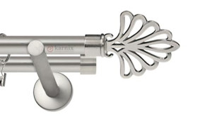 Karnisz nowoczesny NEO podwójny 16/16mm Wachlarz chrom mat