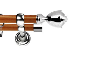 Karnisz Metalowy Prestige podwójny 25/19mm Avanti INOX - calvados