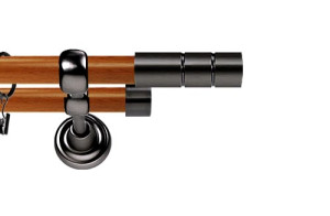 Karnisz Metalowy Prestige podwójny 25/19mm Cylinder Antracyt - calvados