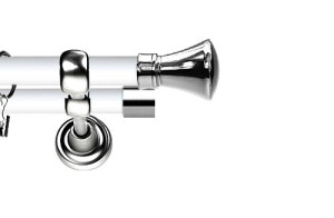 Karnisz Metalowy Prestige podwójny 25/19mm Liberty INOX - biały