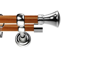 Karnisz Metalowy Prestige podwójny 25/19mm Liberty INOX - calvados