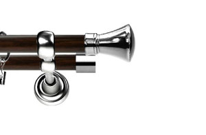 Karnisz Metalowy Prestige podwójny 25/19mm Liberty INOX - wenge