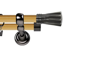Karnisz Metalowy Prestige podwójny 25/25mm Matrix Antracyt - pinia