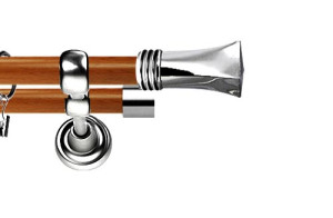 Karnisz Metalowy Prestige podwójny 25/25mm Porto INOX - calvados