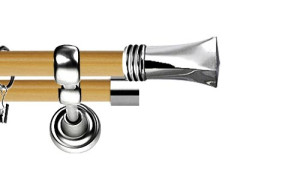 Karnisz Metalowy Prestige podwójny 25/25mm Porto INOX - pinia