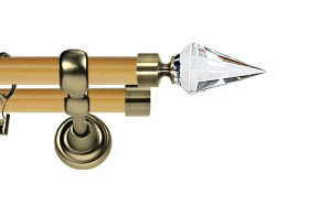 Karnisz Metalowy Prestige podwójny 25/19mm Veneto Crystal  Antyk mosiądz - pinia
