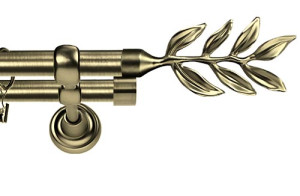 Karnisze Metalowe Rzymskie podwójny 19/19mm Aldis antyk mosiądz