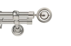 Karnisze Metalowe Rzymskie podwójny 19/19mm Alpi chrom mat
