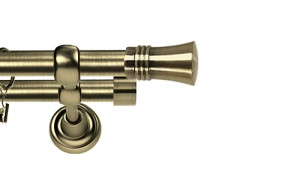 Karnisze Metalowe Rzymskie podwójny 19/19mm Capri antyk mosiądz