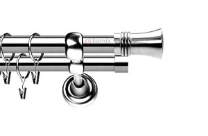 Karnisze Metalowe Rzymskie podwójny 19/19mm Capri INOX