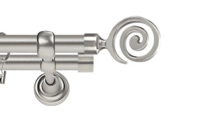 Karnisze Metalowe Rzymskie podwójny 19/19mm Cento chrom mat