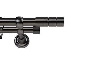 Karnisze Metalowe Rzymskie podwójny 19/19mm Cylinder antracyt