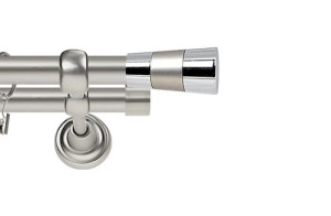 Karnisze Metalowe Rzymskie podwójny 19/19mm Doris chrom mat