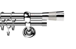 Karnisze Metalowe Rzymskie podwójny 19/19mm Doris INOX