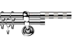 Karnisze Metalowe Rzymskie podwójny 19/19mm Etiuda INOX