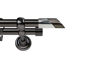 Karnisze Metalowe Rzymskie podwójny 19/19mm Falko antracyt