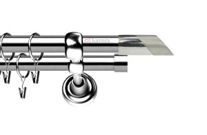 Karnisze Metalowe Rzymskie podwójny 19/19mm Falko INOX