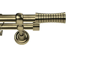 Karnisze Metalowe Rzymskie podwójny 19/19mm Gao antyk mosiądz