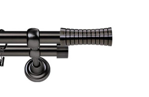 Karnisze Metalowe Rzymskie podwójny 19/19mm Gao antracyt