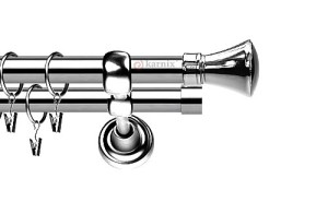 Karnisze Metalowe Rzymskie podwójny 19/19mm Liberty INOX